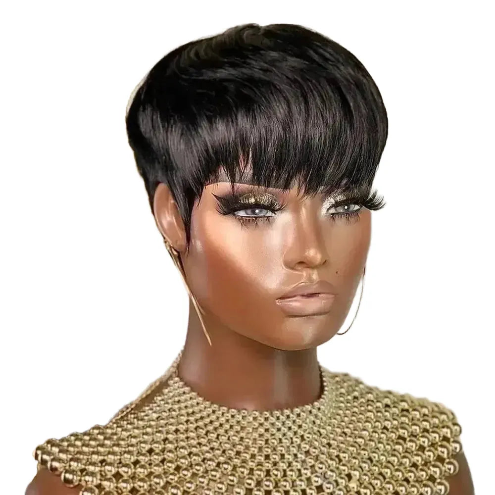 Easy Wear Pixie Cut Wig for Daily Style — Natural Color