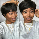Pixie Cut Human Hair Wig - Affordable Brazilian Style Wig