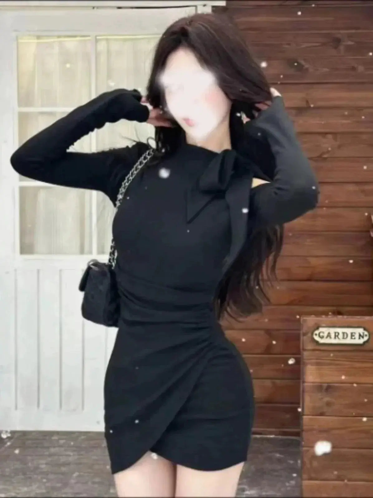 Plus Size Ladies A Line Dress With Bows Chic Fashion