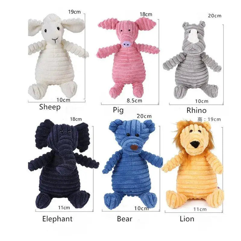 Plush Animal Chewing Toy Durable Squeaky Dog Interactive Toy