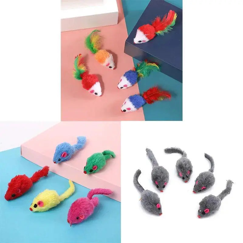 Plush Catmint Mouse Toy Set for Kittens Interactive Fun