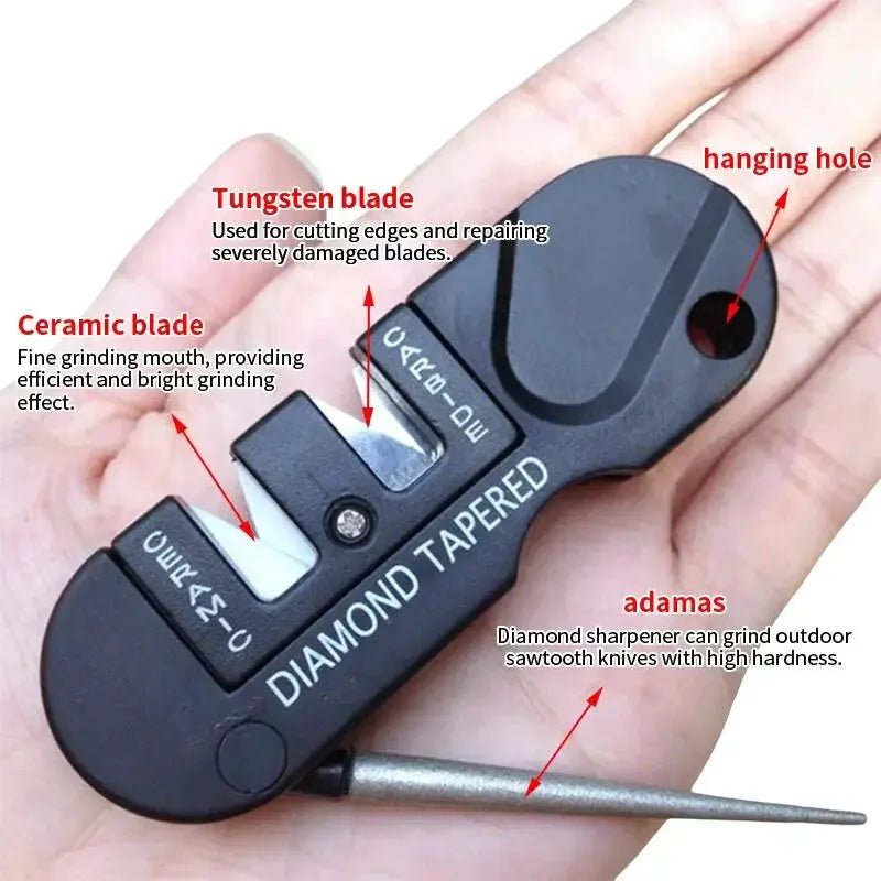 Pocket 4-In-1 Knife Sharpener for Camper
