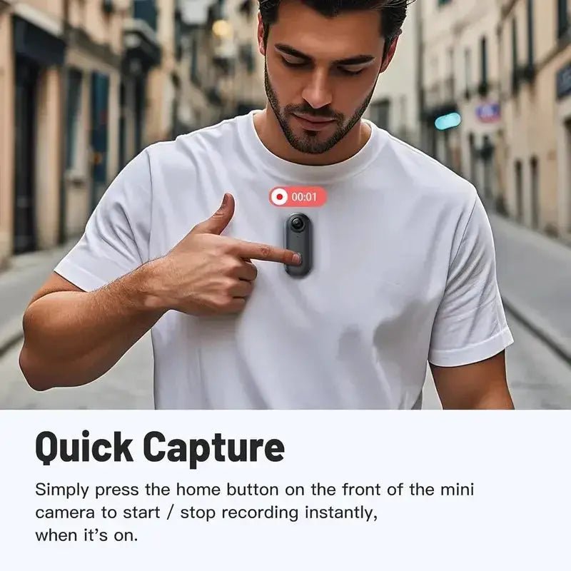 Pocket 4K Mini Camera Magnetic Vlog For Outdoor Action Waterproof Bodycam