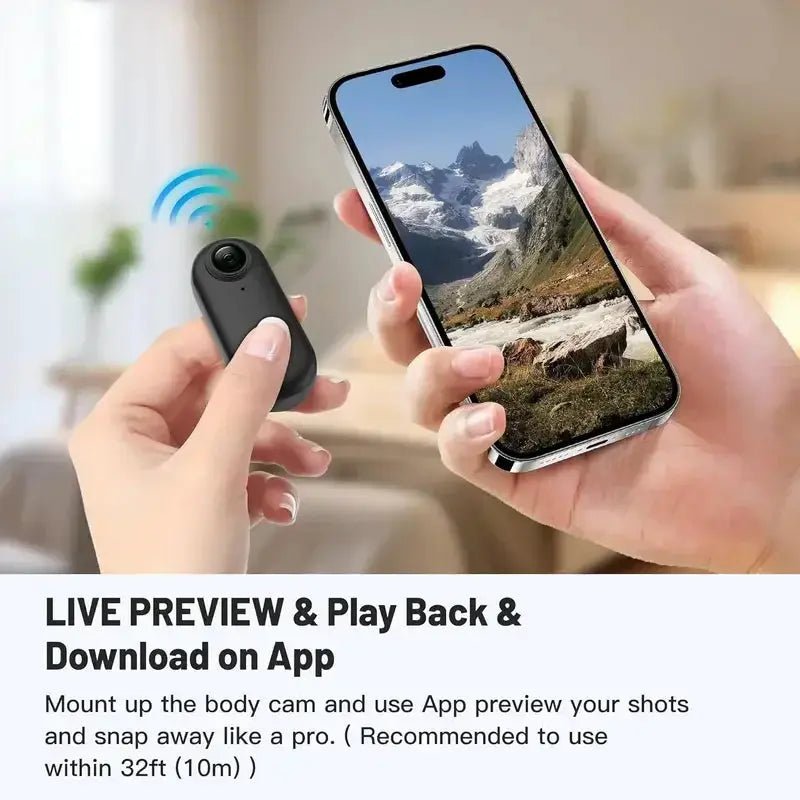 Pocket 4K Mini Camera Magnetic Vlog For Outdoor Action Waterproof Bodycam