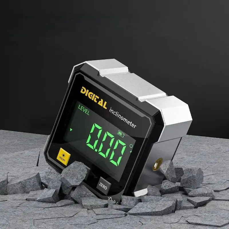 Pocket Digital Level Protractor Inclinometer 360 Magnetic Laser Gauge USB Charge