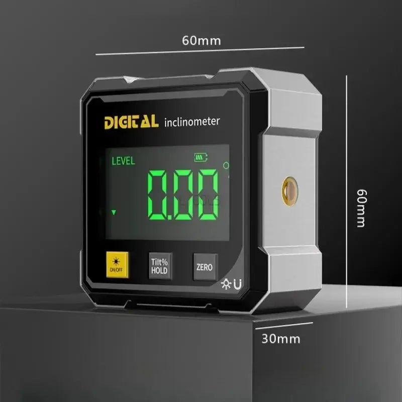 Pocket Digital Level Protractor Inclinometer 360 Magnetic Laser Gauge USB Charge