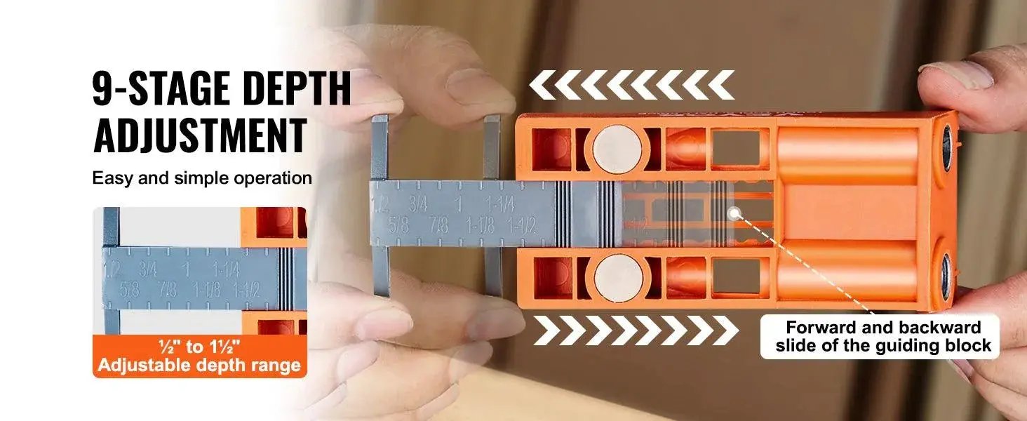 VEVOR 56 Pieces Pocket Hole Jig System With 9 Inch Clamp