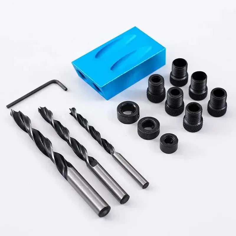 Pocket Hole Jig Kit Durable Aluminum Joinery Tool Set