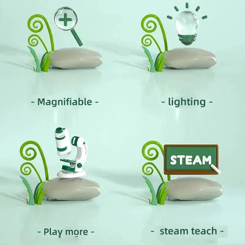 Pocket Microscope Kit For Kids STEM Educational Toy Set