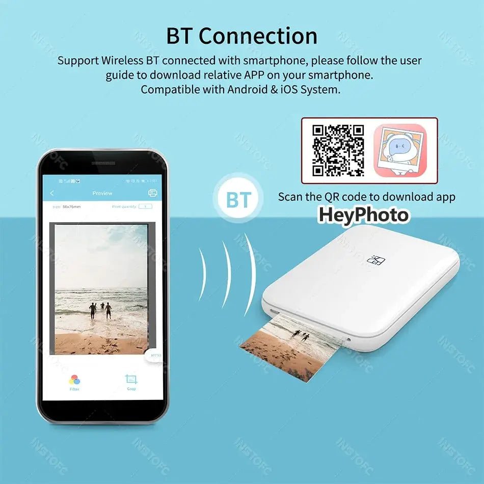 Pocket Photo Printer For Mobile Prints