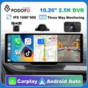 Podofo Rearview Dash Cam Carplay Advanced Safety Connectivity