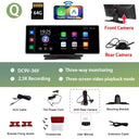 Podofo Rearview Dash Cam Carplay Advanced Safety Connectivity