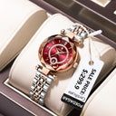 POEDAGAR Diamond Ladies Watch Elegant Quartz Timepiece for Women