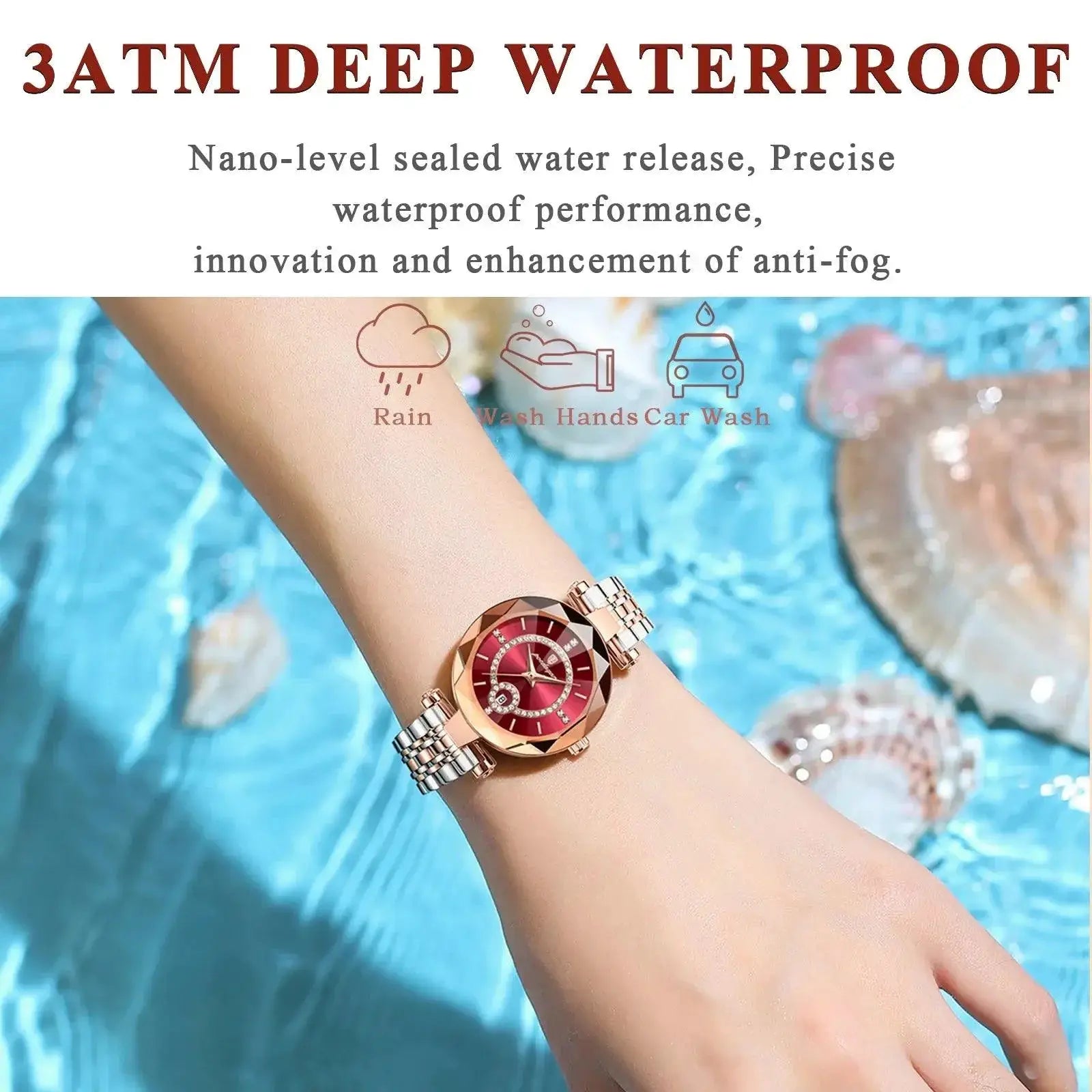 Diamond Ladies Watch Elegant Quartz Timepiece for Women