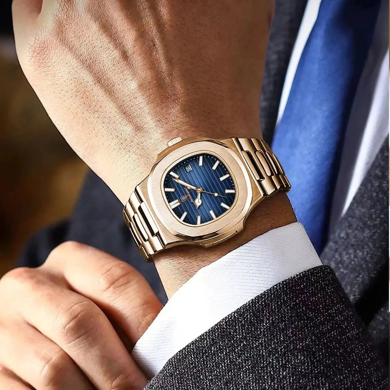 Mens Stainless Steel Diver Watch Luxury Design Timepiece