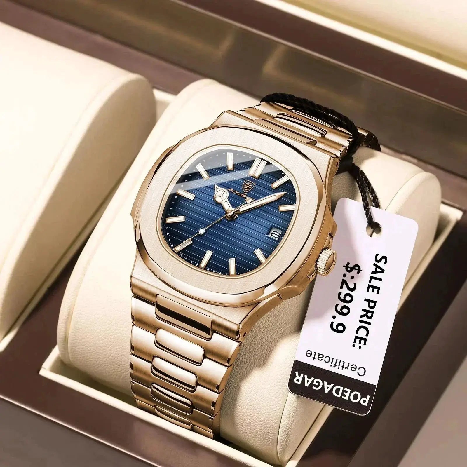 Mens Stainless Steel Diver Watch Luxury Design Timepiece