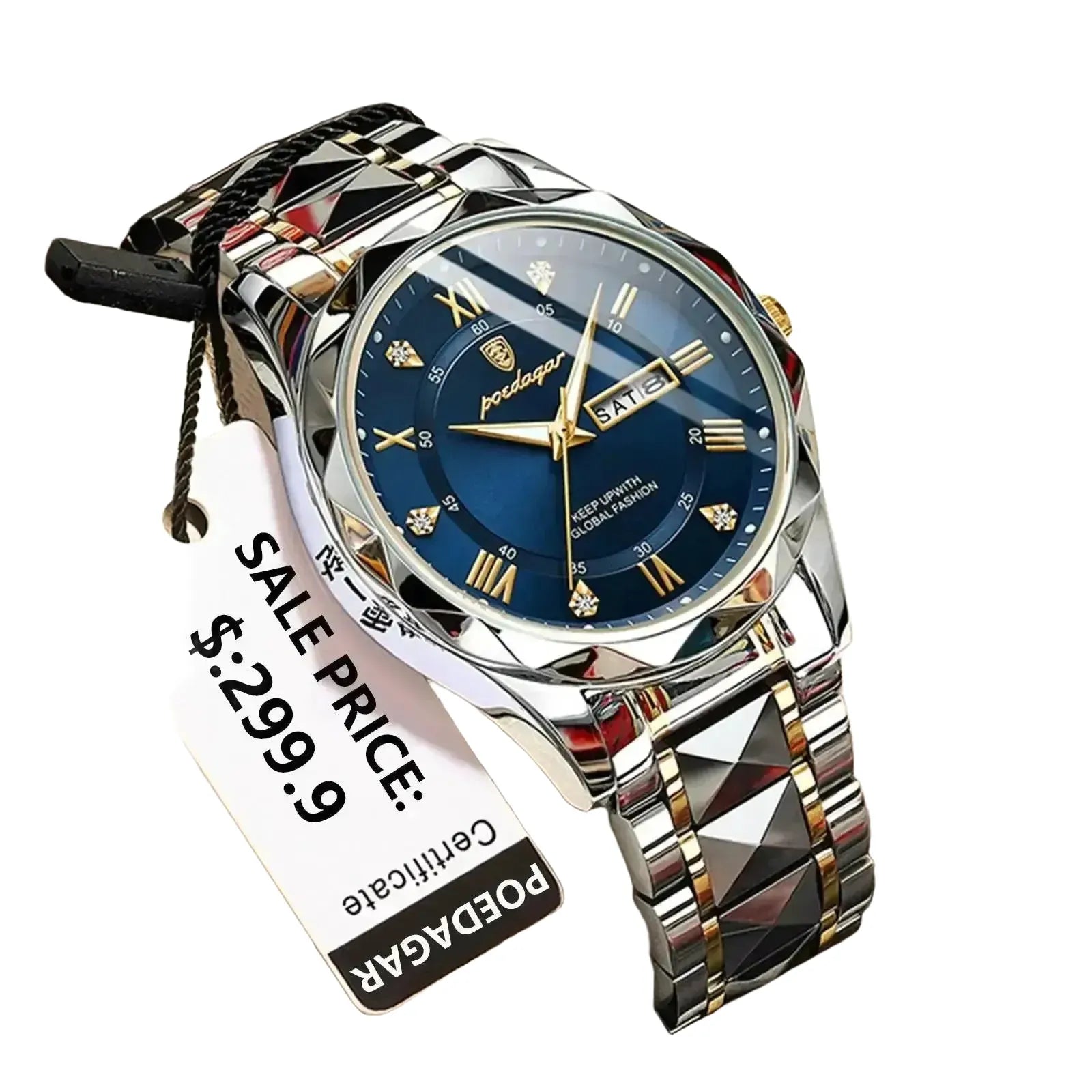 POEDAGAR Top Luxury Mens Quartz Sports Watch Waterproof