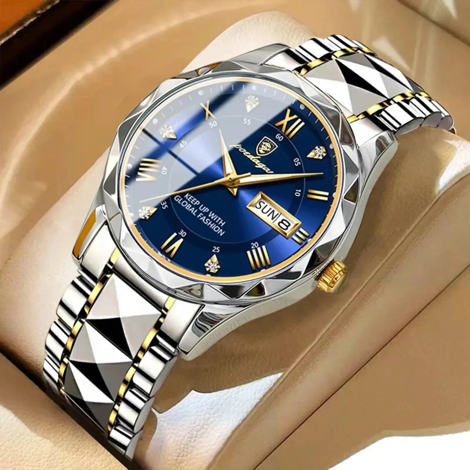 POEDAGAR Top Luxury Mens Quartz Sports Watch Waterproof