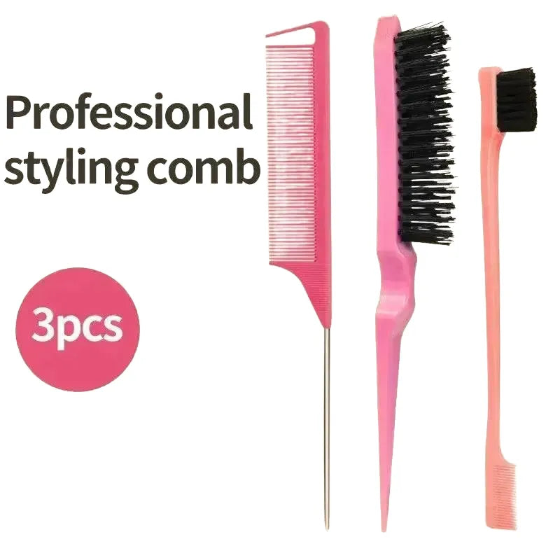 Effortless Hair Styling Set for All Ages — Pink 3 piece set