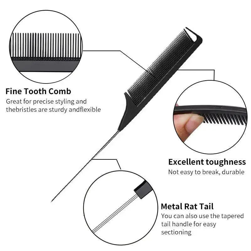 Pointy Tail Hair Styling Set For Effortless All Ages