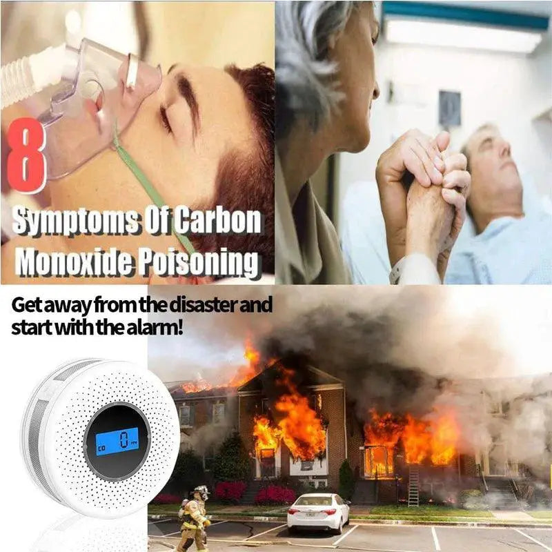 Smoke And CO Detector Dual Alert System LED Safety