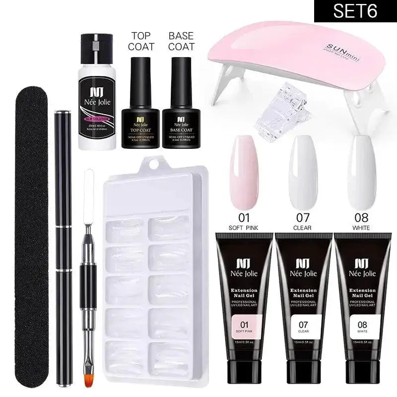 Poly UV Gel Nail Extension Kit For Stunning Manicures