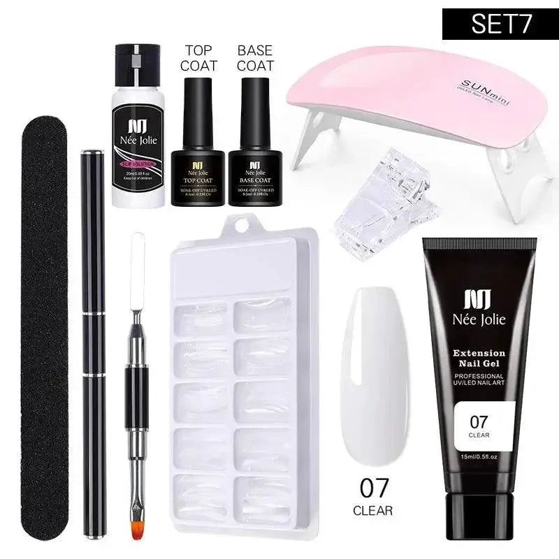 Poly UV Gel Nail Extension Kit For Stunning Manicures