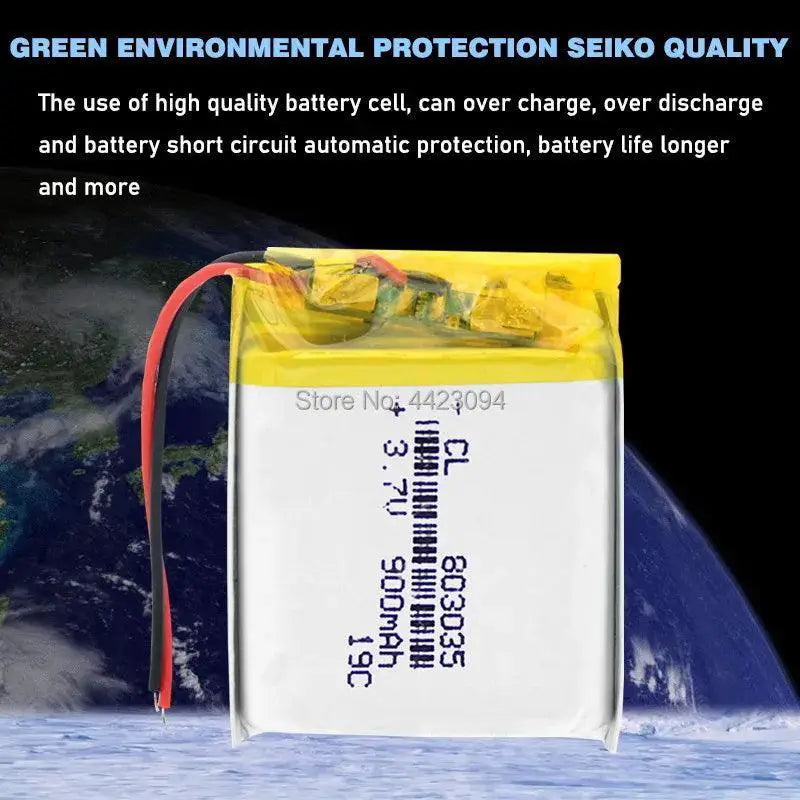 Polymer Lithium Battery 900mAh 3.7V For Smart Home Devices