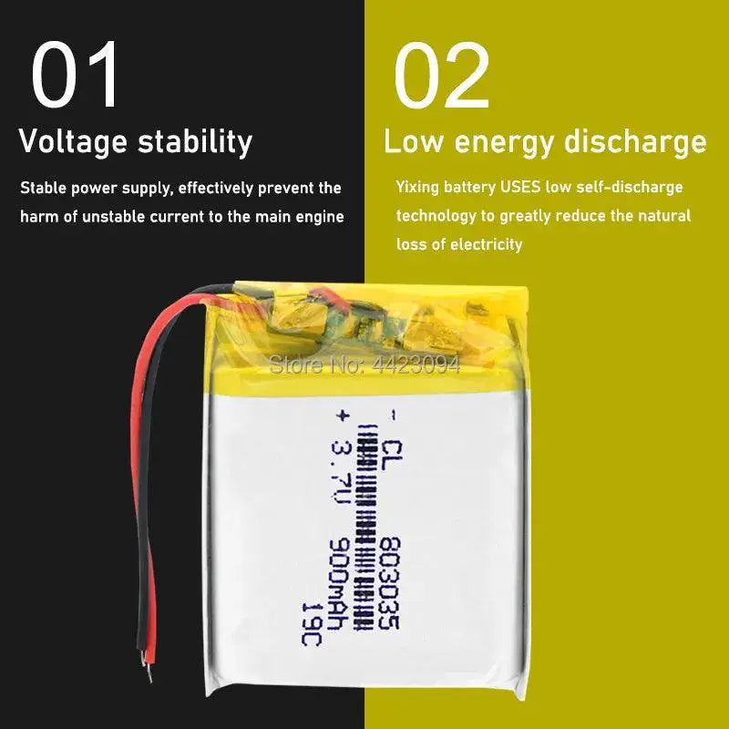 Polymer Lithium Battery 900mAh 3.7V For Smart Home Devices