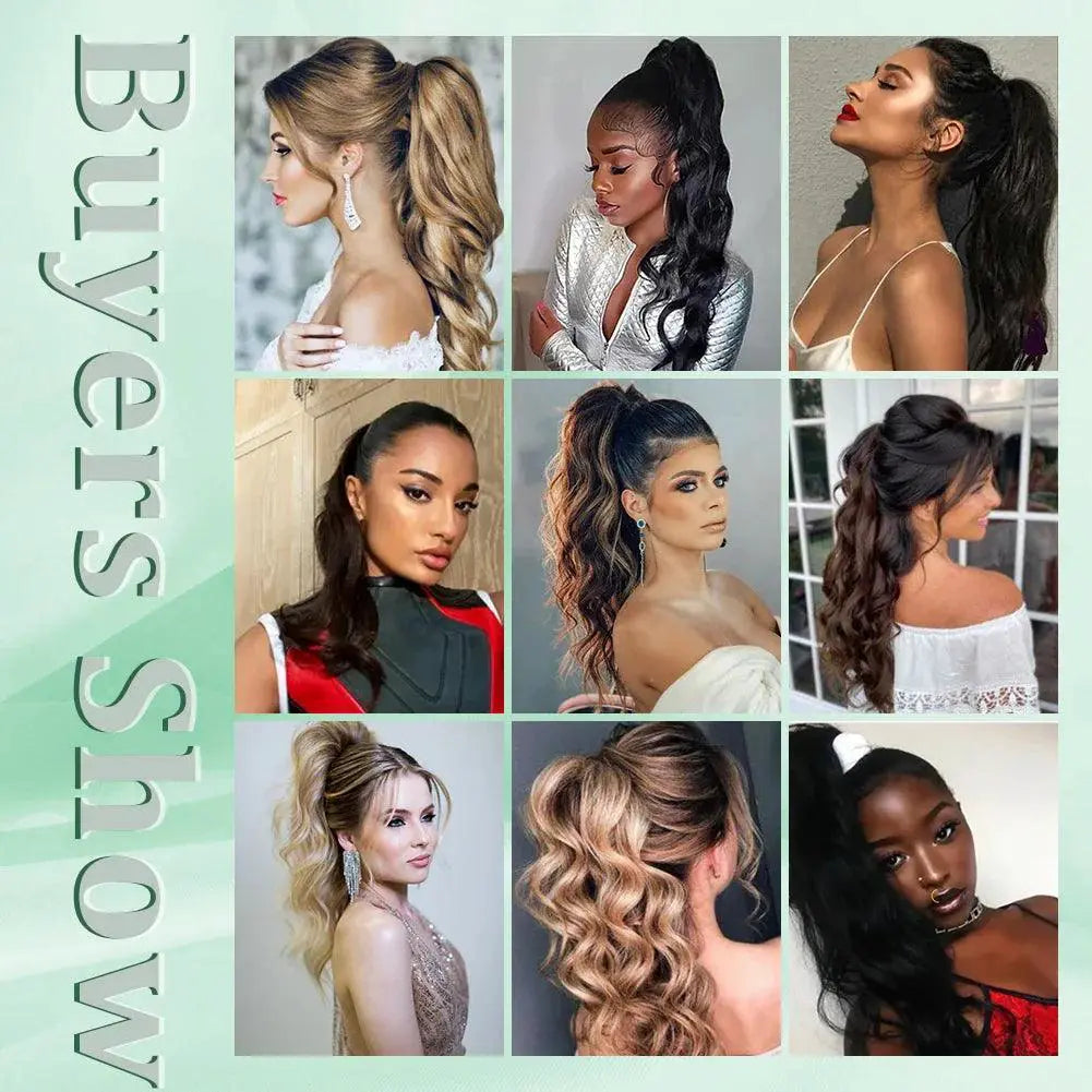 Ponytail Extension Claw Clip In Hair For Extra Volume