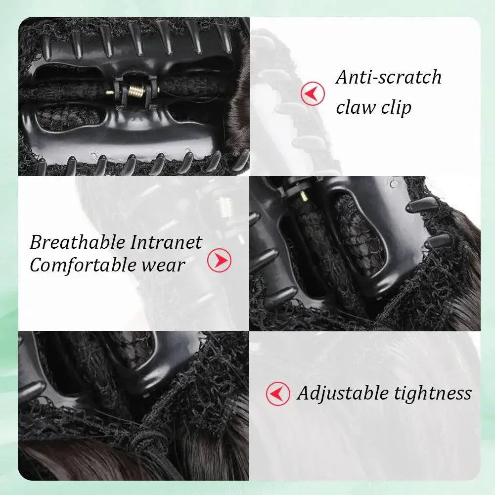 Ponytail Extension Claw Clip In Hair For Extra Volume