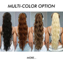 Ponytail Extension: Long Curly Wavy Hairpiece in Colors