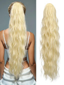 Ponytail Extension: Long Curly Wavy Hairpiece in Colors