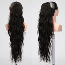 Ponytail Extension: Long Curly Wavy Hairpiece in Colors