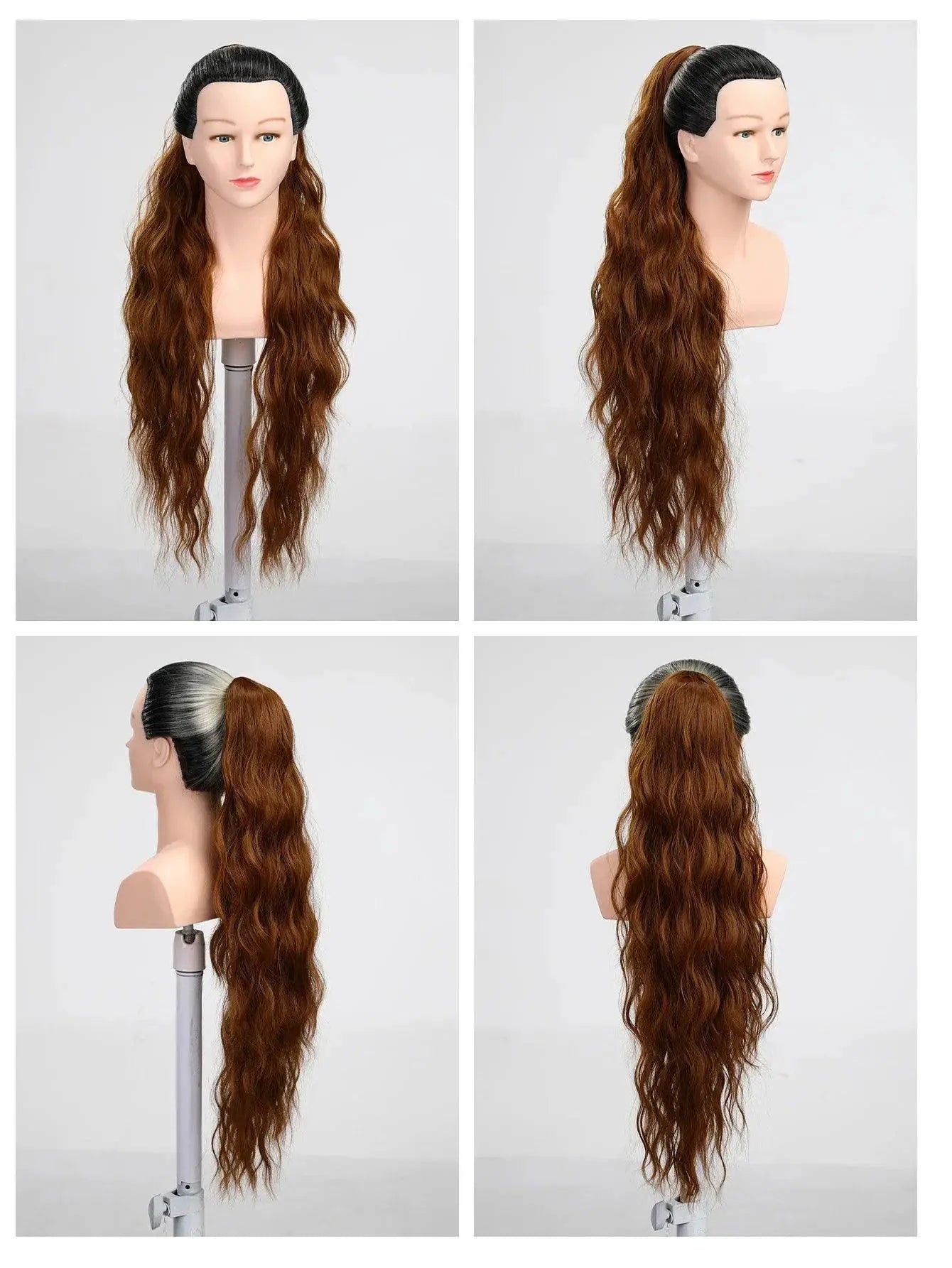 Ponytail Extension Long Curly Wavy Hairpiece In Colors