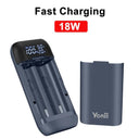 Portable 18650 Battery Charger Case with QC3.0 Fast Charging