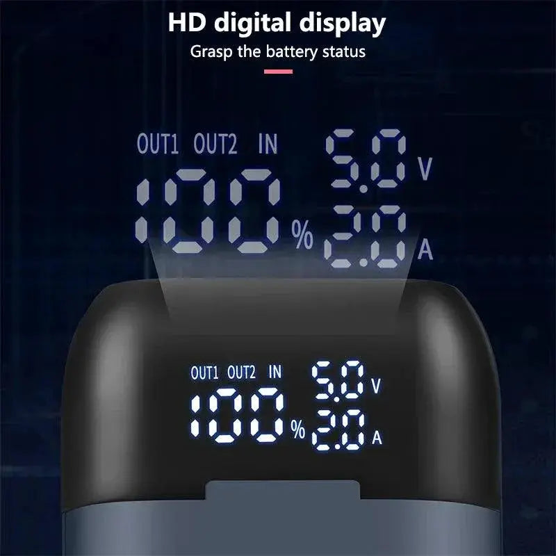Portable 18650 Battery Charger Case With QC3 Fast Charging