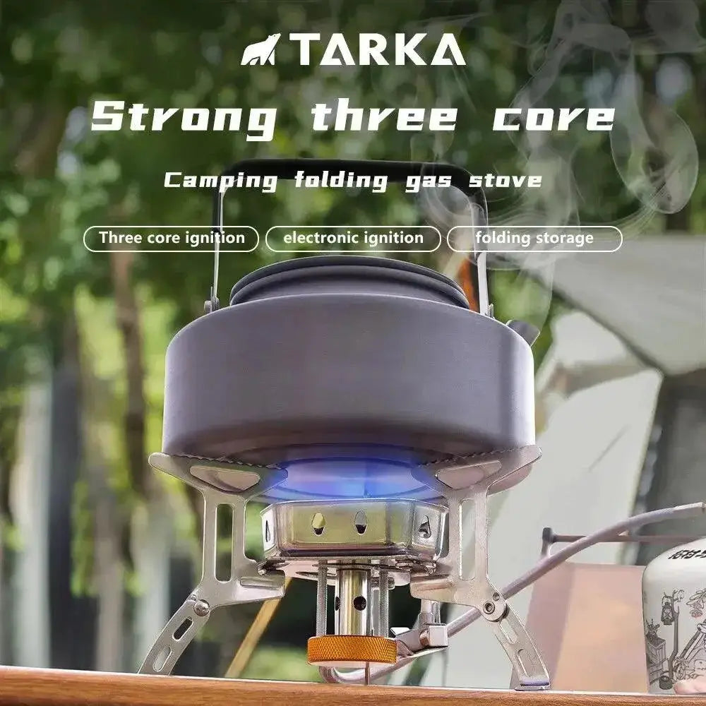 Portable 5800W Tarka Camping Gas Stove Three Head Burner