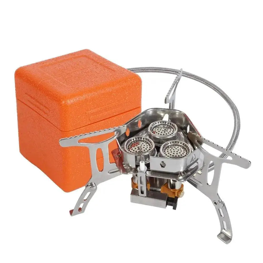 Portable 5800W Tarka Camping Gas Stove Three Head Burner