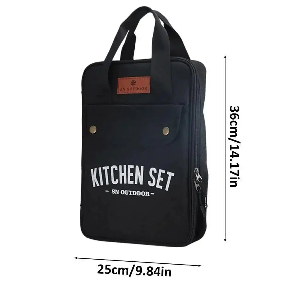 8 Piece Portable Camping Kitchen Cookware Set for Outdoors