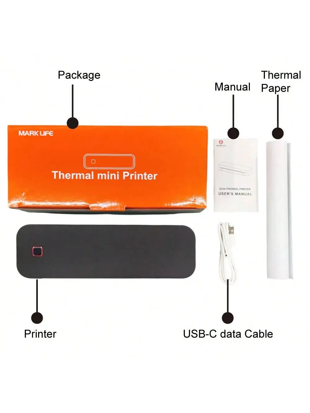 Portable A4 Bluetooth Printer for Photos