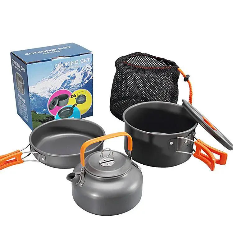 Aluminum Alloy Camping Cookware Set For Two To Three