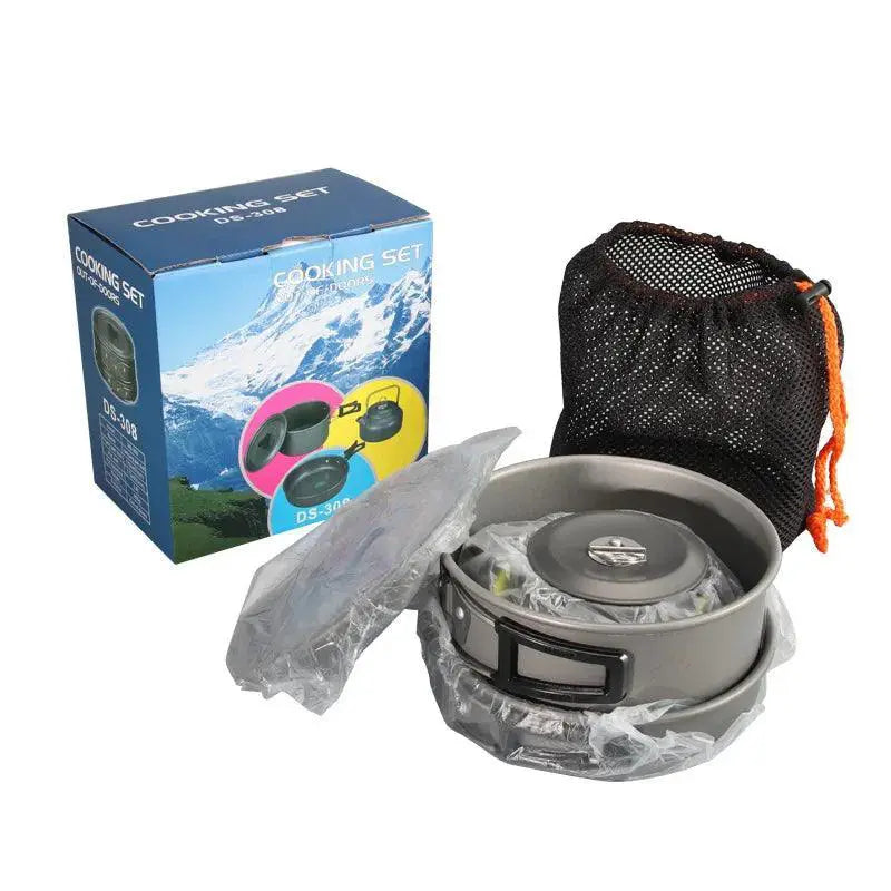 Aluminum Alloy Camping Cookware Set For Two To Three
