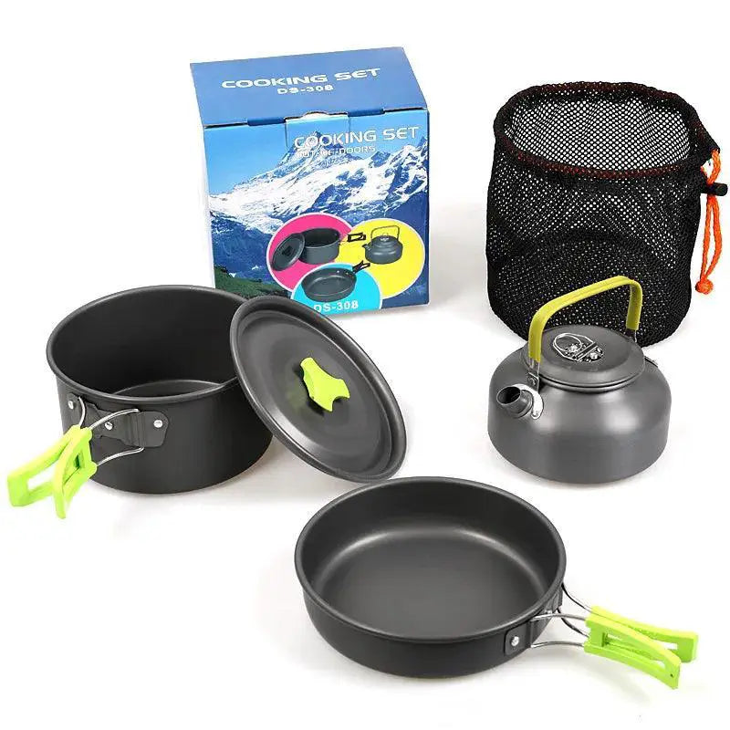 Aluminum Alloy Camping Cookware Set For Two To Three