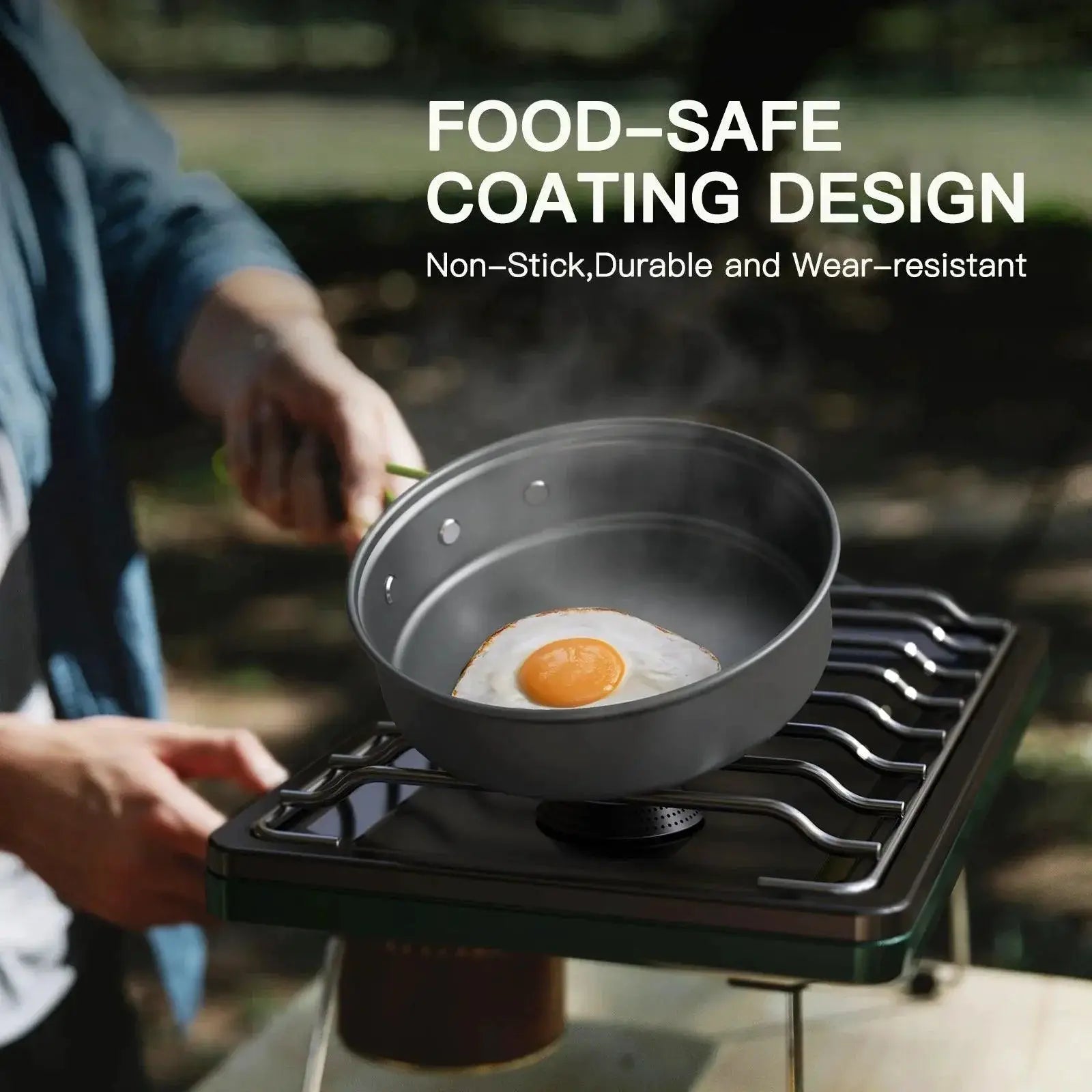 Portable Aluminum Camping Cookware Set For Hiking BBQ