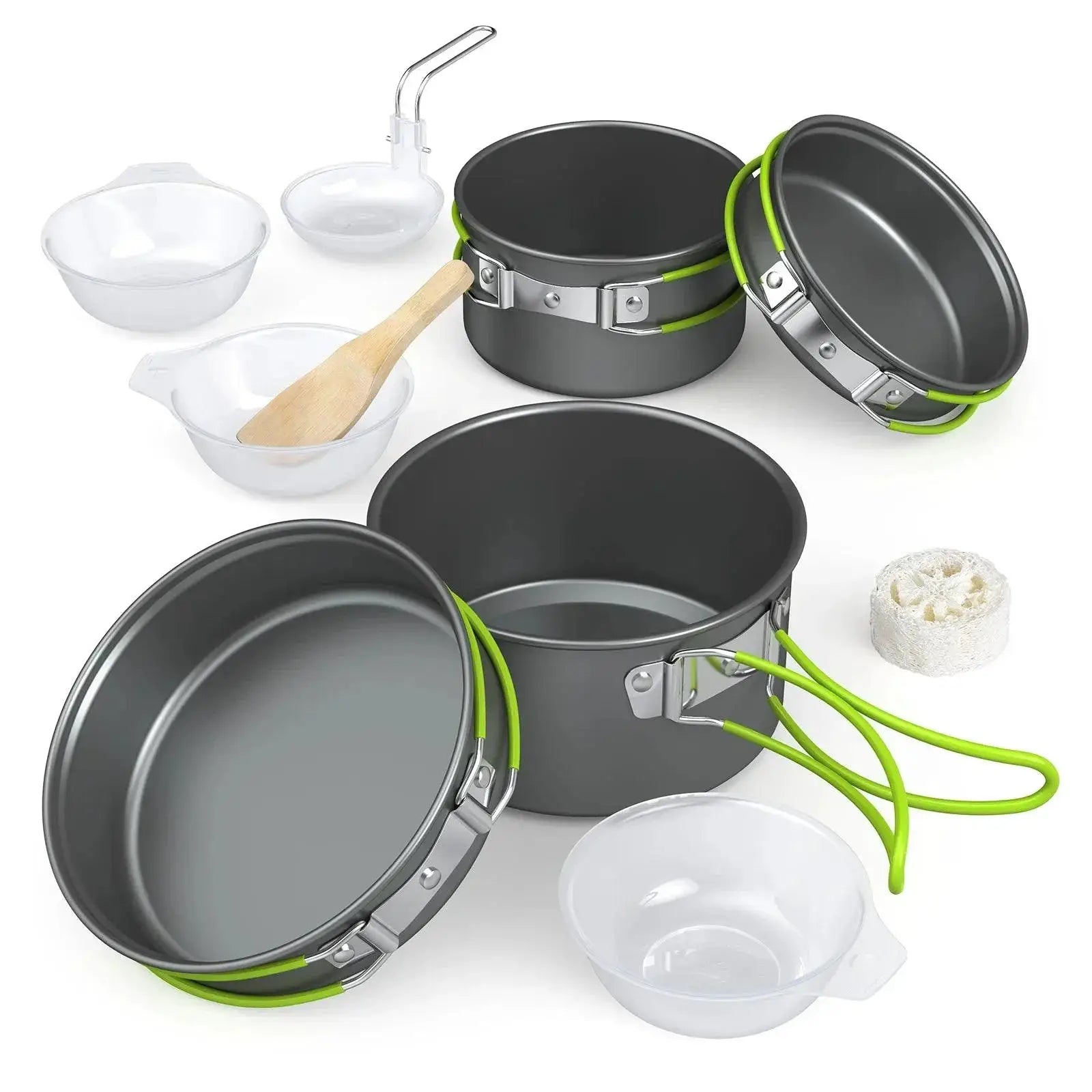 Portable Aluminum Camping Cookware Set For Hiking BBQ