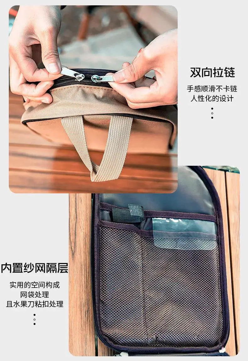 Portable Camping Cookware Organizer Bag for BBQ and Picnic