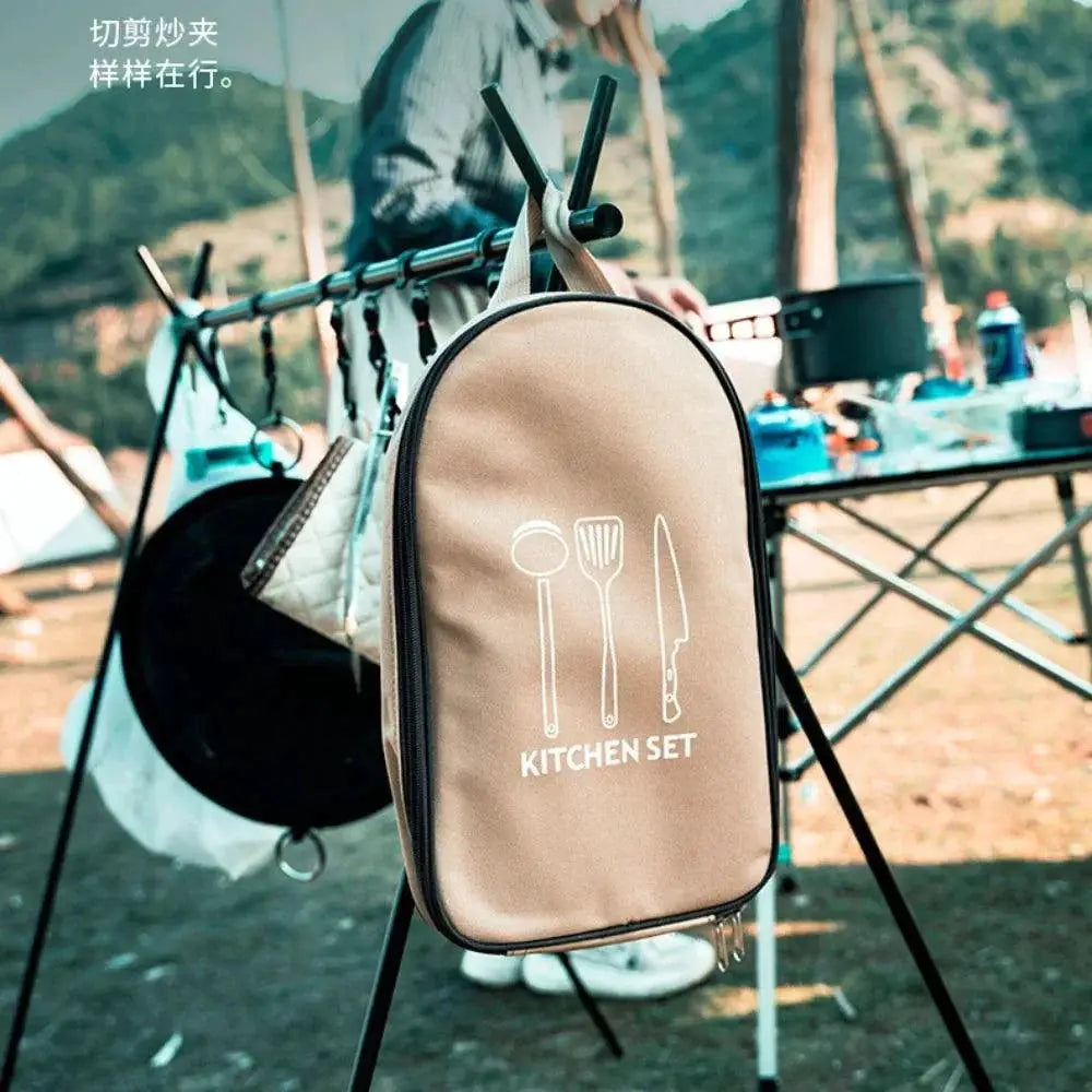 Portable Camping Cookware Organizer Bag for BBQ and Picnic