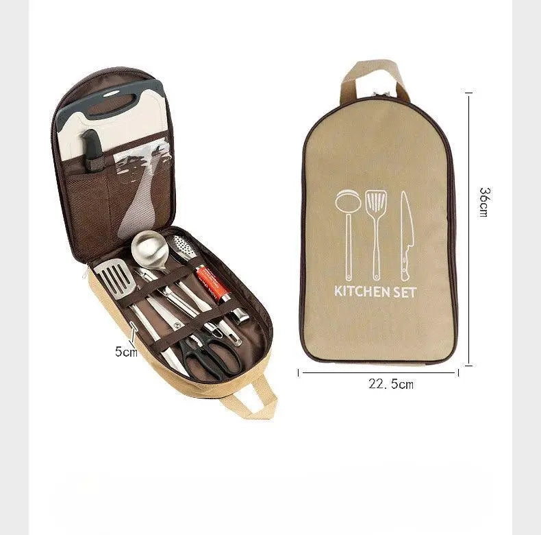 Portable Camping Cookware Organizer Bag for BBQ and Picnic