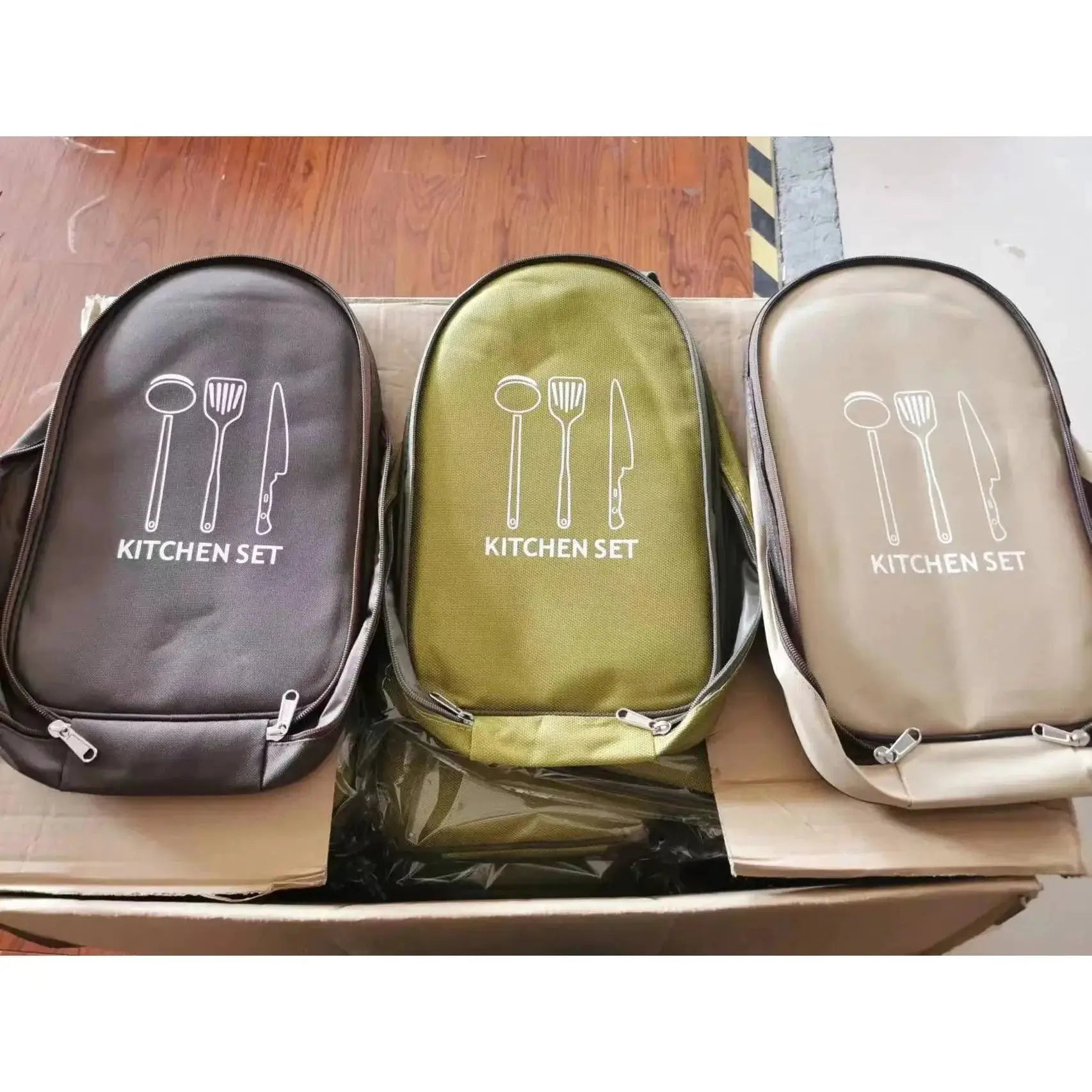 Portable Camping Cookware Organizer Bag for BBQ and Picnic